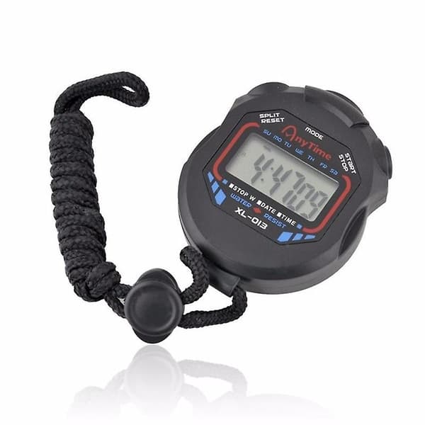 1st Kökstimer Klassisk Digital Professionell Handhållen LCD Kronograf Sport Stoppur Timer Stoppklocka Med Snöre