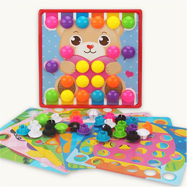 Soppspiker 3D Puslespill Leketøy Brikkespill Geometrisk Form Knapp Baby Tidlig Pedagogisk For Barn Style1
