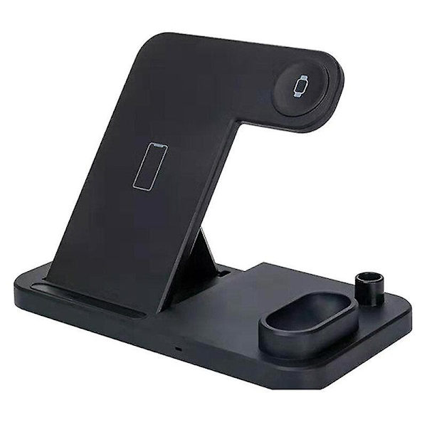 4 i 1 Snabbladdare Qi Trådlös Laddstation För Apple Watch iPhone