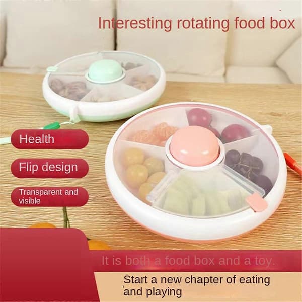 [LCS]Snack Spinner Roterende Opbevaring Børn Bærbar Melon Slik Frø Organizer Opbevaringsbokse Snack Con Mint Green