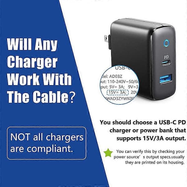 [LCS] til Surface til USB C-opladerkabel til Surface Pro 3/4/5/6/7, Surface Laptop 3/2/1, Surface Go black