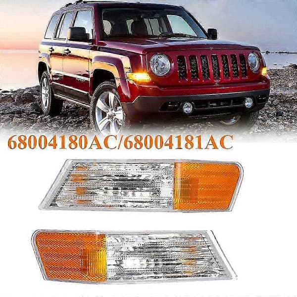 [LCS]Front LED tåkelys Lamper Blinklys for Jeep Patriot 2007-2014-Venstre- Whiteyellow Left