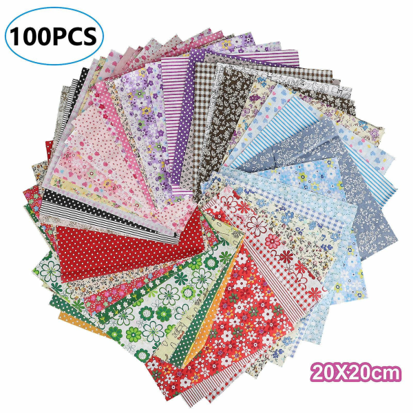 Lapptäcke Bomullstyg 100PCS-20*20cm