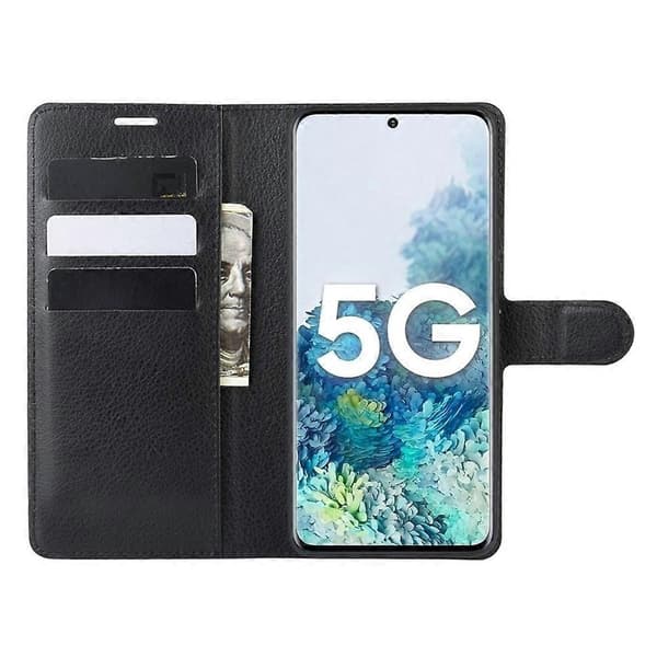 [LCS] Magnetisk lær Litchi Skin-deksel til Samsung Galaxy S20 FE 4G FE 5G S20 Lite S20 FE 2022 - Multicolor Black