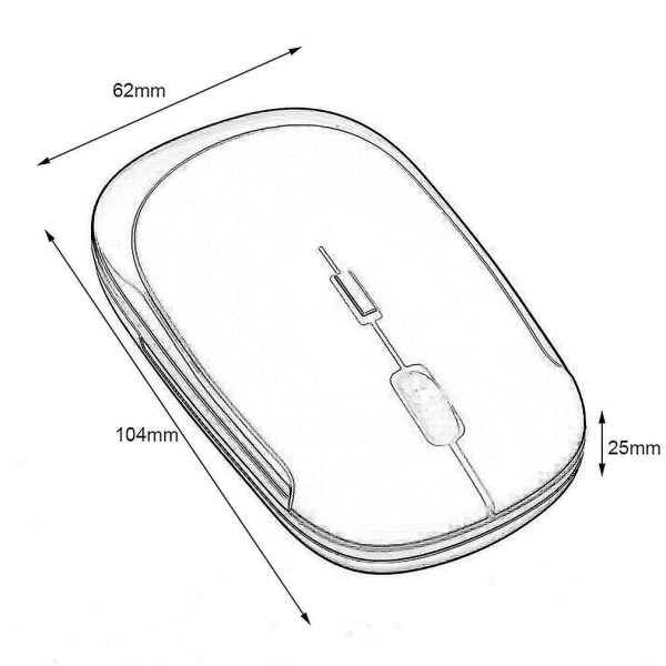 2,4ghz Ultratunn Mini USB Trådlös Optisk Mus Silver För PC