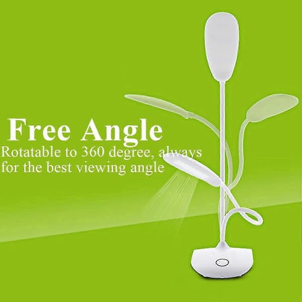 LED bordlampe vridbar, dimbar, batteridrevet Hvit