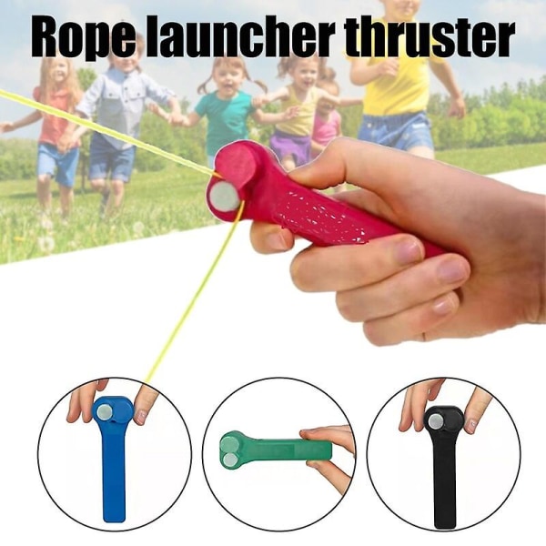 Rolig Rope Launcher Thruster Intressant Rope Elektrisk Rope Gun Leksak För Barn Vuxna Dragkedja Rep Thruster Green