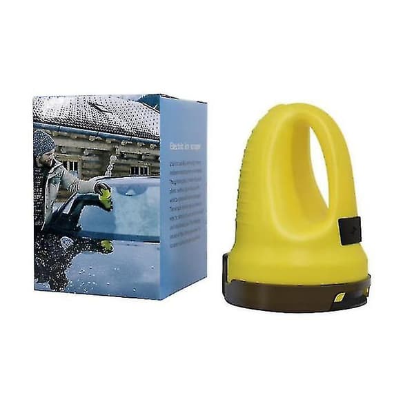[LCS] Bilfrontrute Elektrisk Isskraper USB Snøfjerningsverktøy Multifunksjonell Yellow