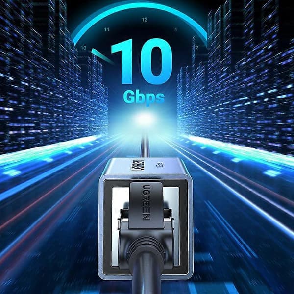 [LCS]UGREEN Cat8 Cat7 Cat6 Ethernet-kabeladapter Aluminiumlegering RJ45-stik 10 Gbps netværksforlænger