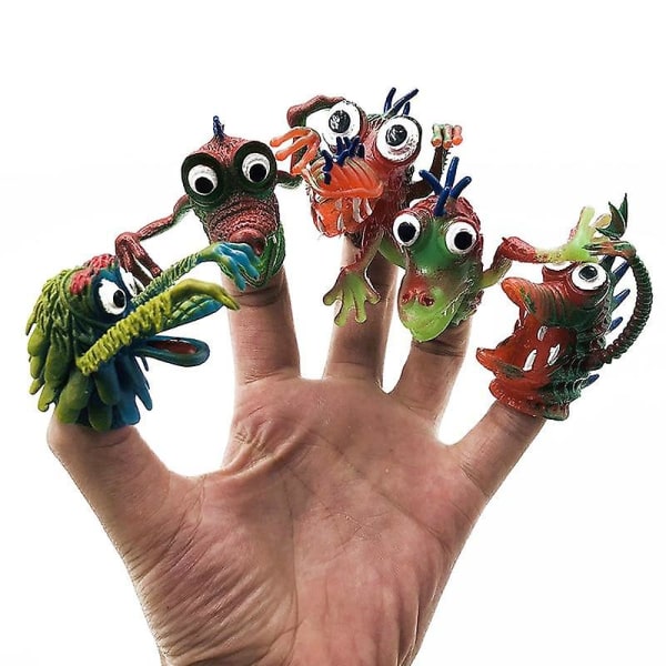 5 st Äldre Monster Fingerdocka Leksak Rolig Rolig Djurmonster Leksak Party Leksak Barn Dockor