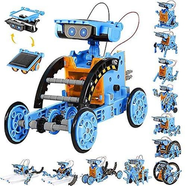 DIY-koottava lelu 12 in 1 itse koottava aurinkoleluauto 12 in 1 älykäs robotti