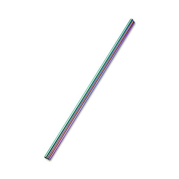6 stk. Smoothie-sugerør i rustfritt stål, 21,5 cm x 8 mm med rengjøringsbørste, sølv Magic Color