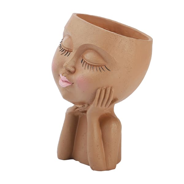 [LCS] Resin Flower Pot, Cute Sleeping Face Pot