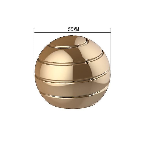 Avtagbar Roterande Bordsboll, Snurra med Fingertopparna, Dekompressionsleksak gold 45mm