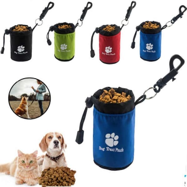 Polyester hundetreningsveske for turgåing og løping, godbitpose for hund, snackpose for trening av hundevalp red