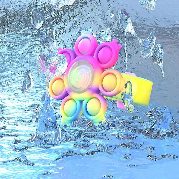 Blæksprutte Spinnende Popping Fidget Spinner Legetøj Anti Stress Armbånd Lys Børn Purple and yellow color