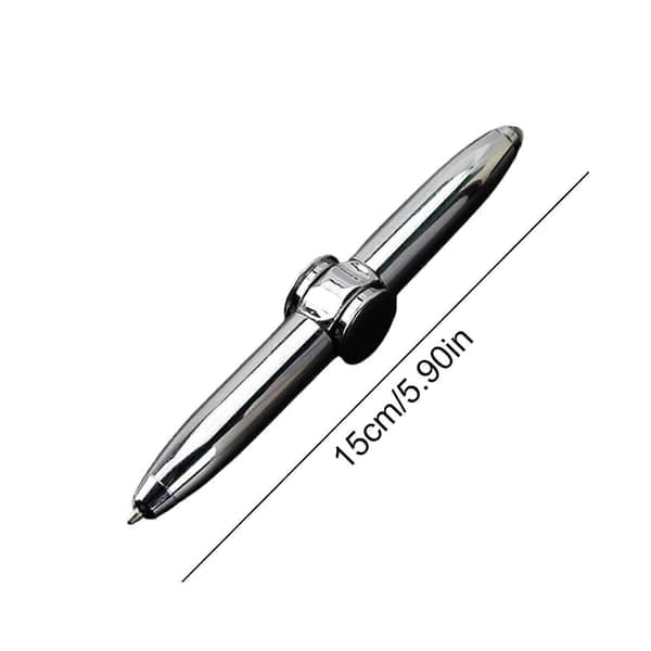 Fidget Spinning Pen for ADHD Stress Reducer Thinking Ballpoint Pen Gift Pen, Rask levering Gray