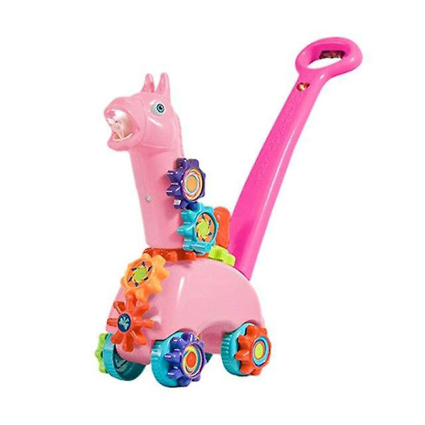 Tidig Pedagogisk Bubbel Fidget Leksaksmaskin Vagn Barn Automatisk Bubbelblåsare (Rosa)