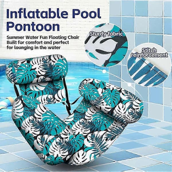 Pool flyder stole voksne, oppustelig pool lounge, B Green