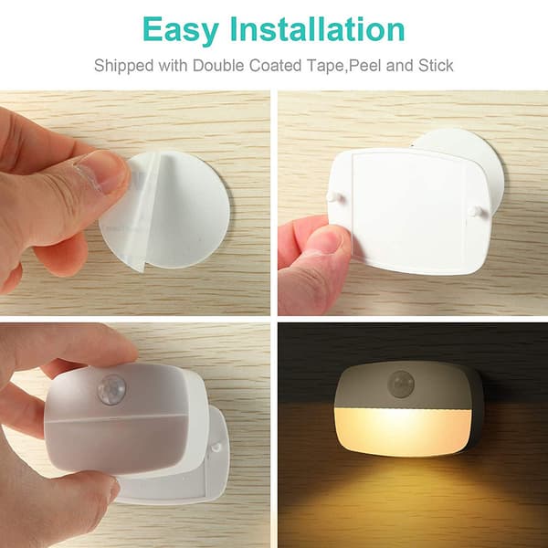 [LCS] 2 stk intelligent kroppssensor liten LED nattlampe infrarød sen