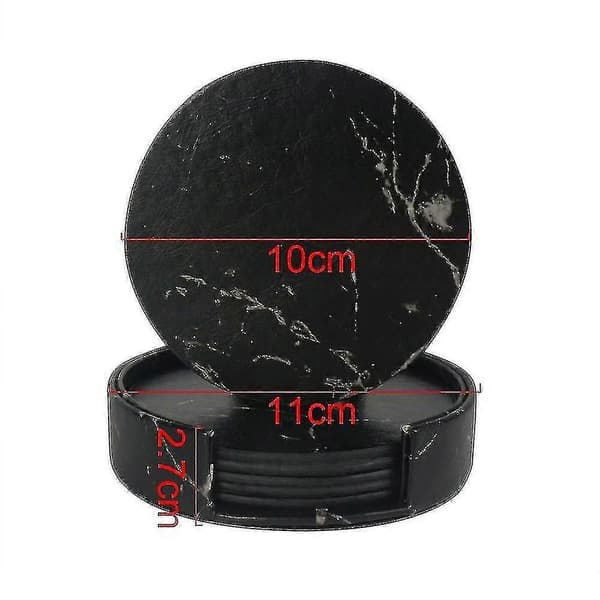[LCS] Læderunderlag Spildbeskyttelse Til Bord Skrivebord Holdbart Og Skridsikkert Læderunderlag Passer Til Almindelige black marble