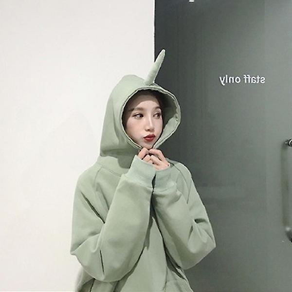 Vinter Dam Hoodies Teletubbies Tecknad Casual Tröjor Långärmad Pullover Toppar L