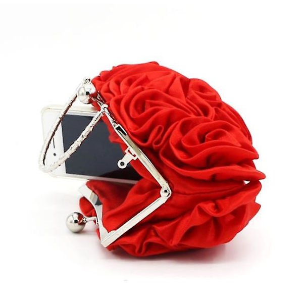 Utsökt Dam Söt Hand-i-hand Rosväska Festväska Clutch Väska Diagonal Väska red