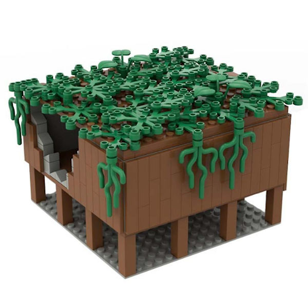 Moc Dele Ww2 Træhuse Base Militære Byggeklodser Hær Soldat Diy Konstruktionslegetøj Drenge Gaver