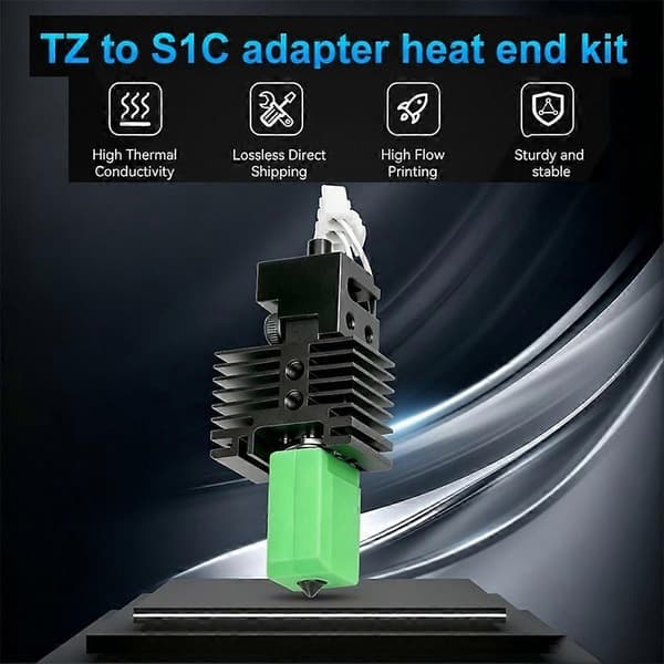 3D-printerdele til TZ 2.0 Konverter til S1C-endsæt til Anycubic Kobra S1 Combo Adapter Hærdet Stål Dyseende