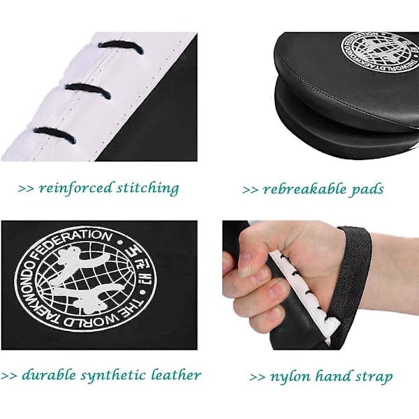 1 Par Holdbare Taekwondo Sparkepuder black