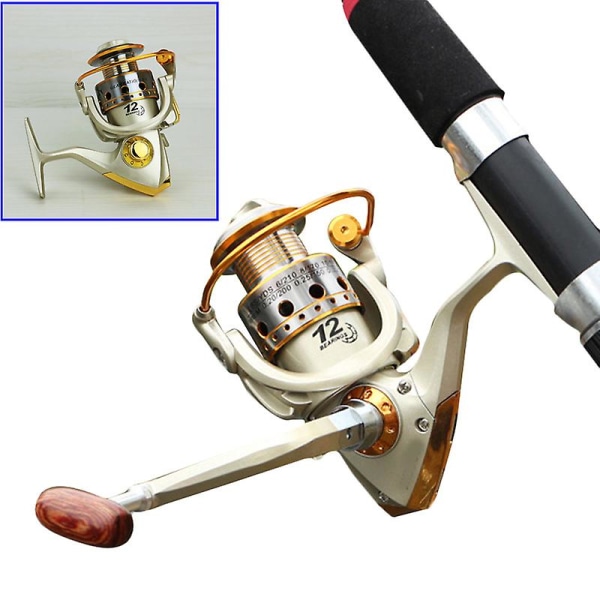 Fish Spinning Reel 5.5:1 Ratio 12bb Kullager Fiskerullar Tillbehör Utrustning Hjul 1000