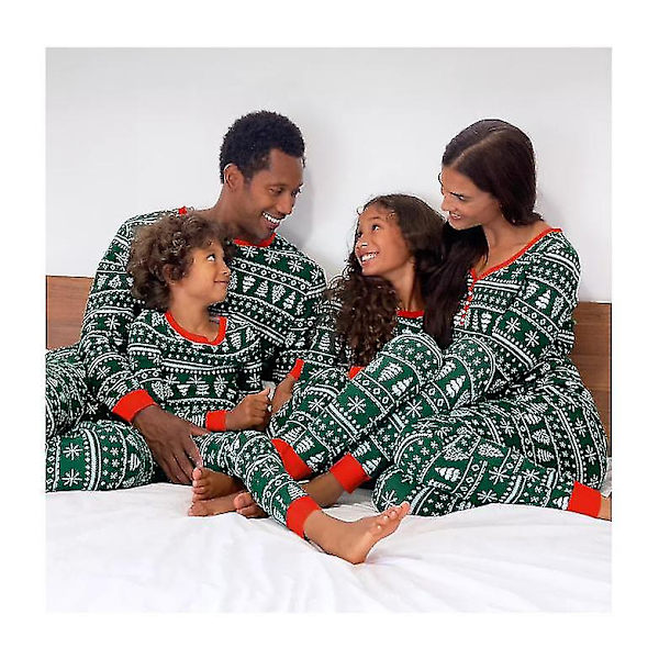 Jul Familj Julgran Tryck Pyjamas Matchande Set Toddler 12M