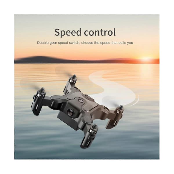 [LCS]4K Aerial Mini Drone Professional Portable HD Camera High Hold Mode RC Helicopter RC RTF Foldable Q Black