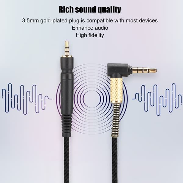 [LCS] Headphone Replacement Cable with Versatile Compatibility, 3.5mm Audio Cable for Sennheiser G4ME ONE, ZERO, PC 373D, GSP350, GSP500, GSP600, Robust