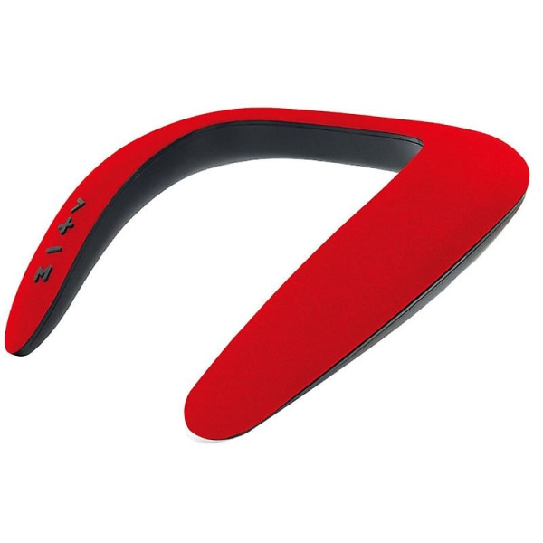 Nackbands Bluetooth-högtalare, Bärbar Trådlös Högtalare med 5D Stereoljud Red