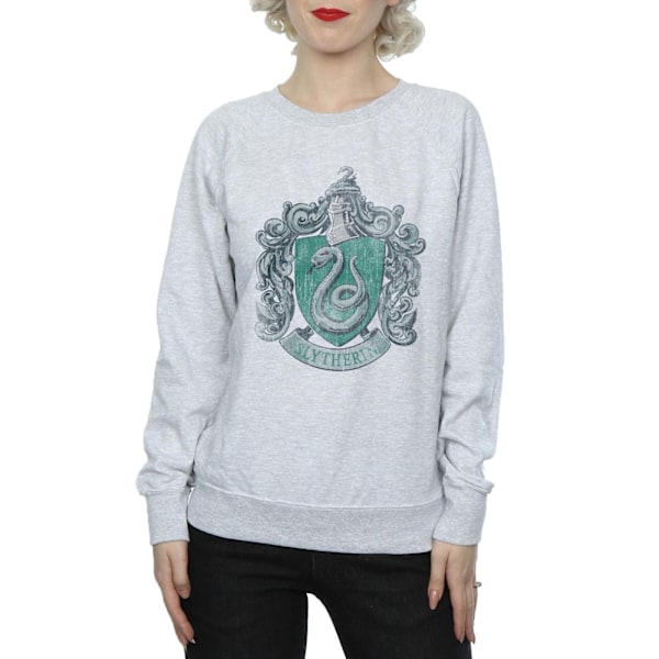 Harry Potter Dame Slytherin Bomulds Sweatshirt XL Heather Heather Grå XL Heather Grey