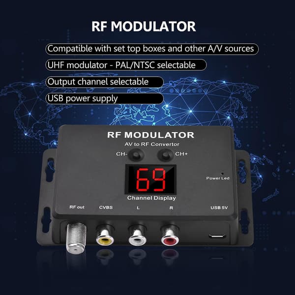 [LCS][KK] M60 RF-modulator AV til RF-omformer black