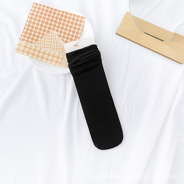 Höst Vinter - Retro Bomulls Vinter Pile Strumpor Varma Strumpor Black