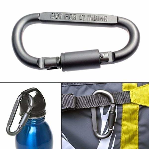 1st Utomhus Skruv Lås Spänne D-formad Karbinhake Nyckelring Clip Camping Kit Sport Rep Spänne Isp Ej För Klättring