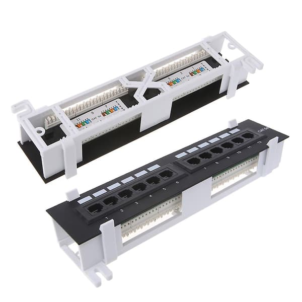 [LCS] Rj45 CAT5 CAT5E Nettverk Patch Panel Veggmontering Rackmonteringsbrakett