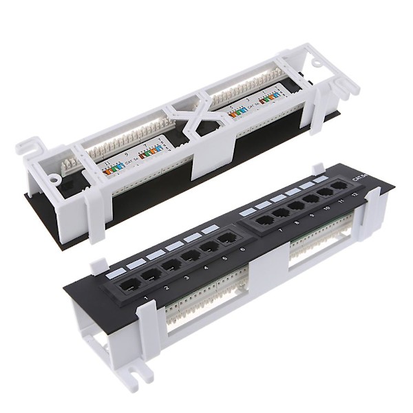 [LCS]Rj45 CAT5 CAT5E Nätverkspatchpanel Väggfäste Rackmonteringsfäste