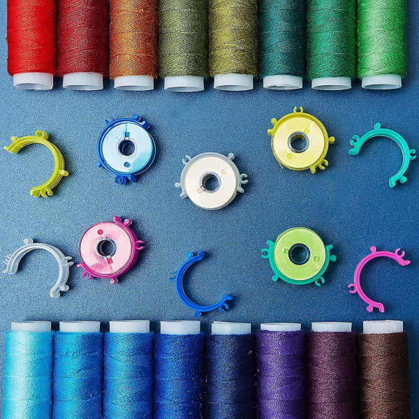 50 st Sytrådsclips Små Spolklämmor Färgade Trådklämmor Hållare Verktyg Blandade Färger Broderi Sybehör 50PCS