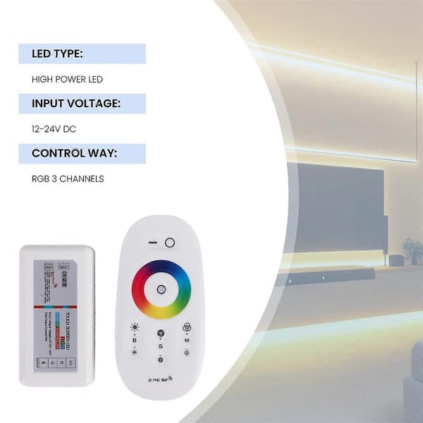 2,4 GHz trådløs RF Touch LED RGB lysdæmpercontroller 32 ABS