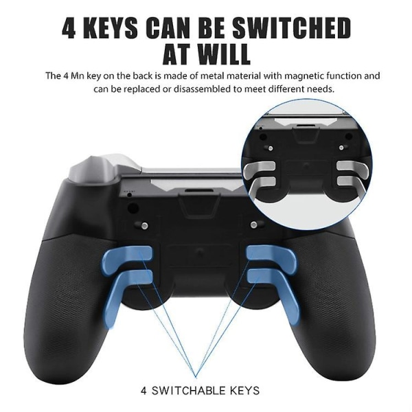 2021 Elite Wireless Bluetooth Game Controller Game Joystick för Ps4 / Slim / Pro / Pc Blue