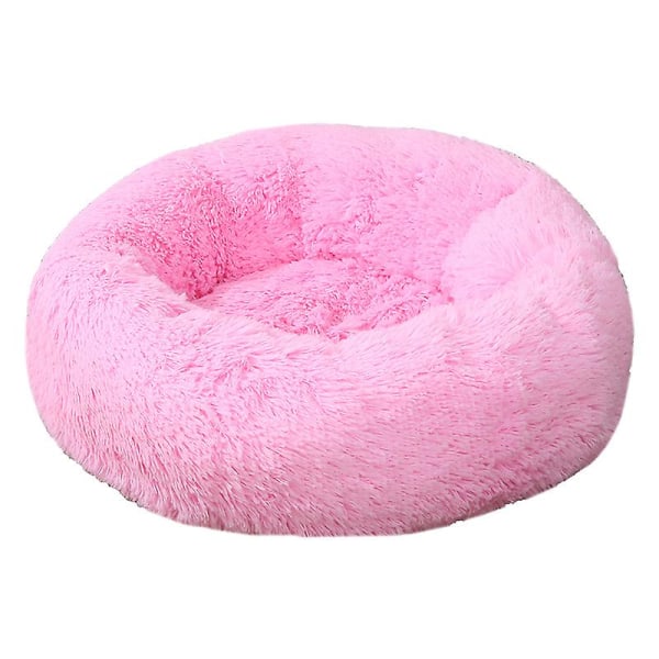 Comfy Caliming Pet Bed Dog Bed Warming Plysch Cuddler Extra Large Dog Bed Furniture Cushion Bed Bright Pink 60cm