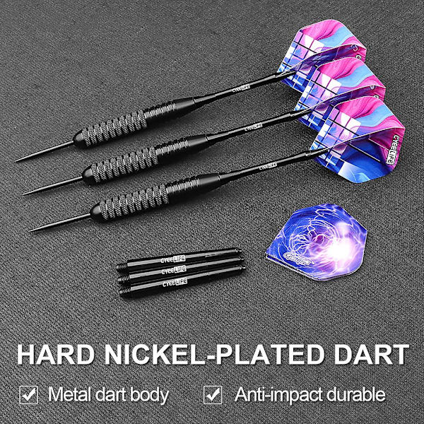 Target Darts 3 st 28g Black Hemp Target med hård dartnålsset