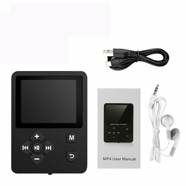 Hifi Mp3 Musikspelare Med Fm Förlustfri Ljud Röstinspelare Black
