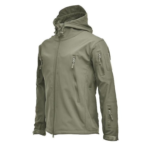 Vandtæt Softshell Jakke Jagt Vindjakke Ski Jakke Vandring Regn Camping Fiskeri Taktisk Beklædning Mænd Julegave green XL