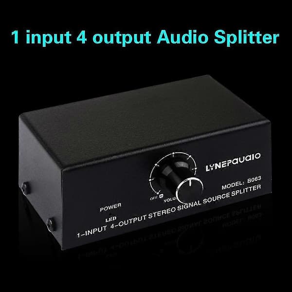 [LCS]1 In 4 Out Stereo Signal Source Splitter Audio Frequency Distribute Device Non Consumption O