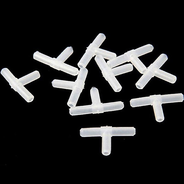 Akvarium fisketank luftpumpe kobling t-formet kobling White 3 ways
